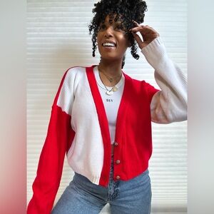 Vintage LA Colors Color-Block Cardigan
